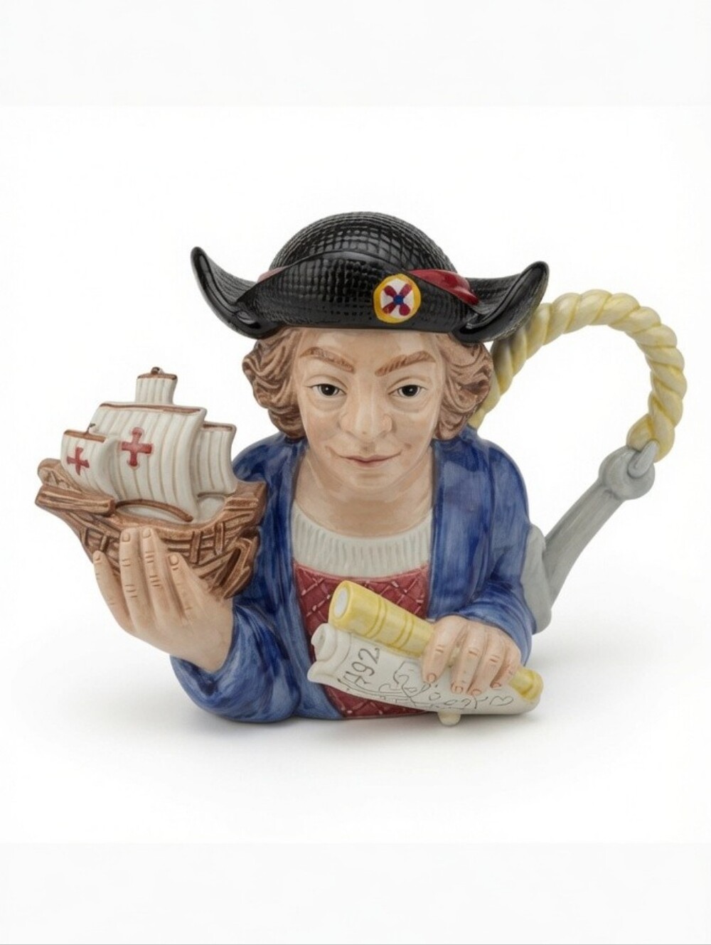 Vtg. Fitz & Floyd Christopher Columbus teapot 1575‎ Of 3000 Awesome Piece